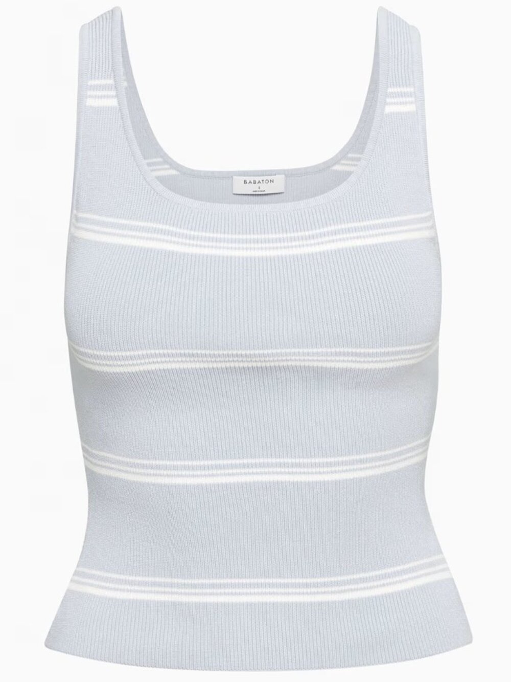 Aritzia Babaton Rib-knit square-neck tank M NWOT